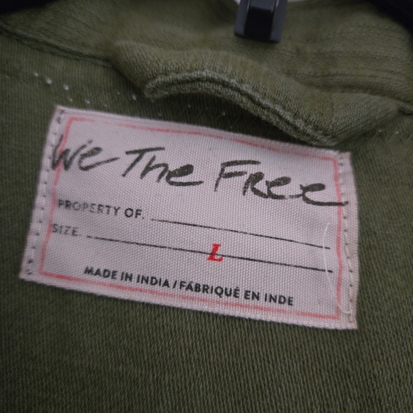 Free People Olive Green Star Patterned Jacket - Picture 7 of 7